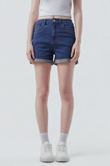 Short Mom Mujer Azul Oscuro