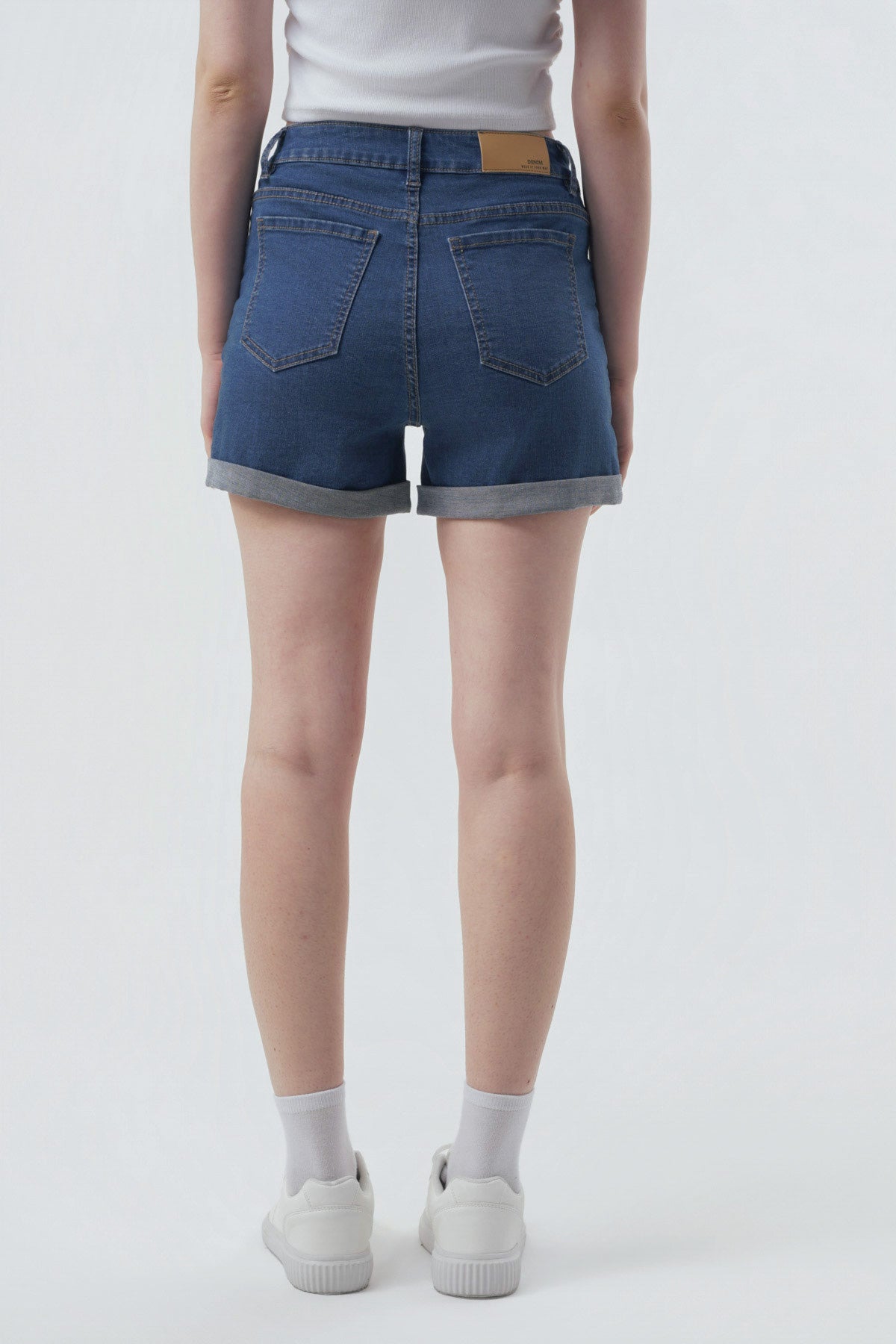 Short Mom Mujer Azul Oscuro