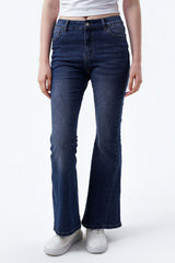 Jeans Flare Mujer Azul