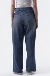 Jeans Calce Recto Mujer Azul
