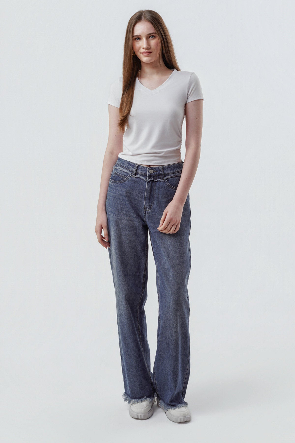 Jeans Calce Recto Mujer Azul