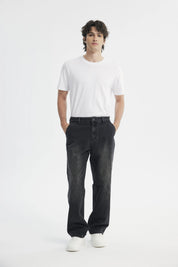 Jeans Straight Hombre Gris