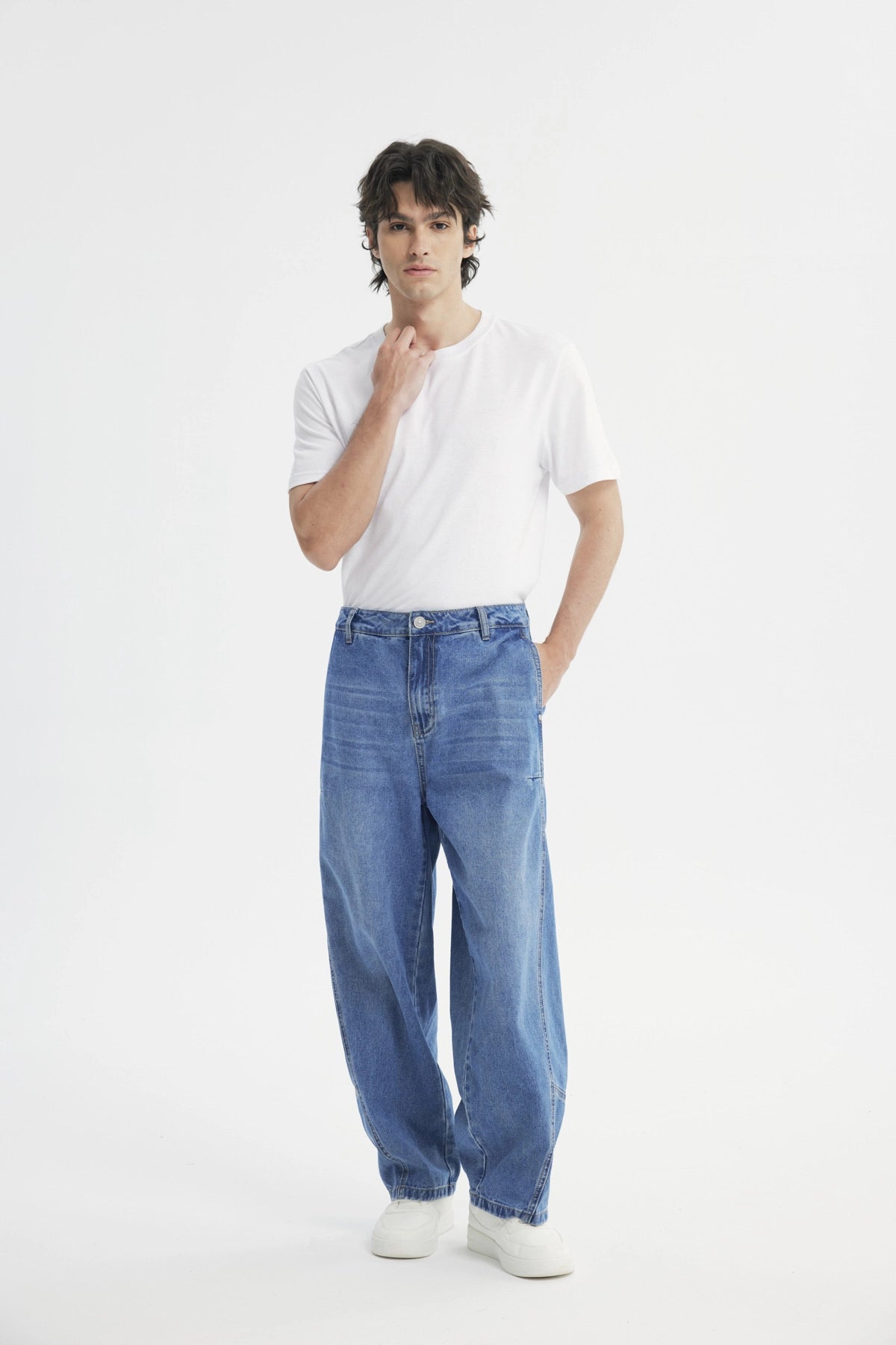 Jeans Baggy Hombre Azul Claro