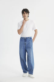 Jeans Baggy Hombre Azul Claro