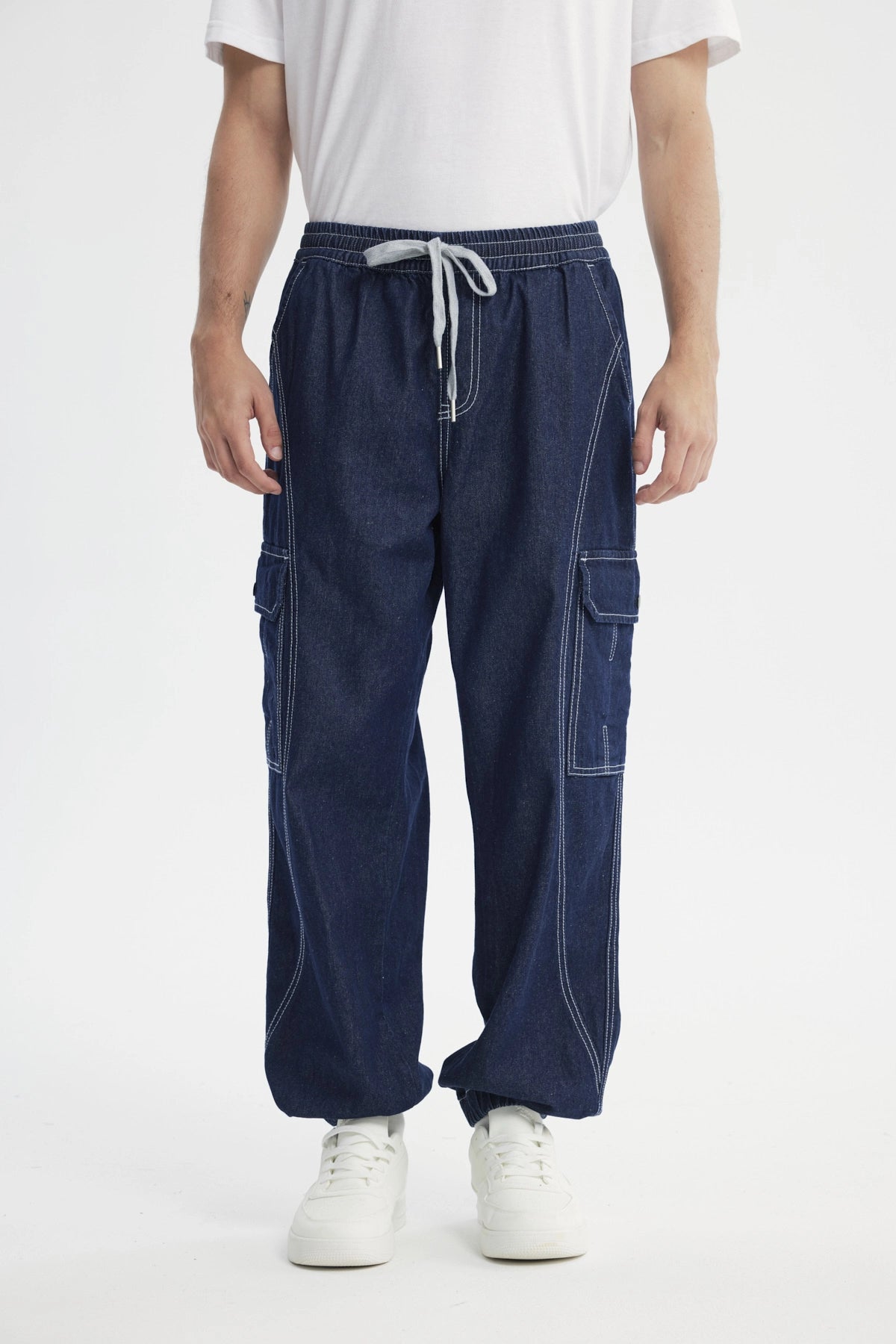 Jeans Jogger Hombre Azul Indigo