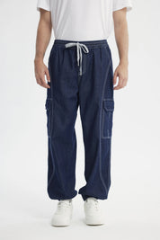 Jeans Jogger Hombre Azul Indigo