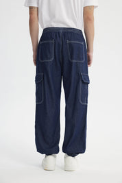 Jeans Jogger Hombre Azul Indigo