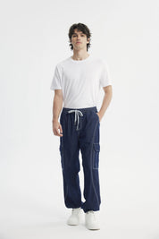 Jeans Jogger Hombre Azul Indigo