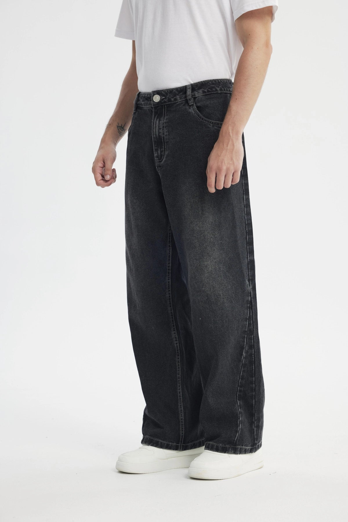 Jeans Straight Hombre Gris