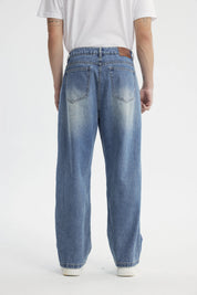 Jeans Straight Hombre Azul