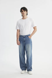 Jeans Straight Hombre Azul