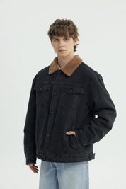 Chaqueta Hombre Cuello Camisero Negro