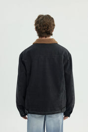 Chaqueta Hombre Cuello Camisero Negro