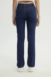 Jeans Slim Mujer Azul Oscuro