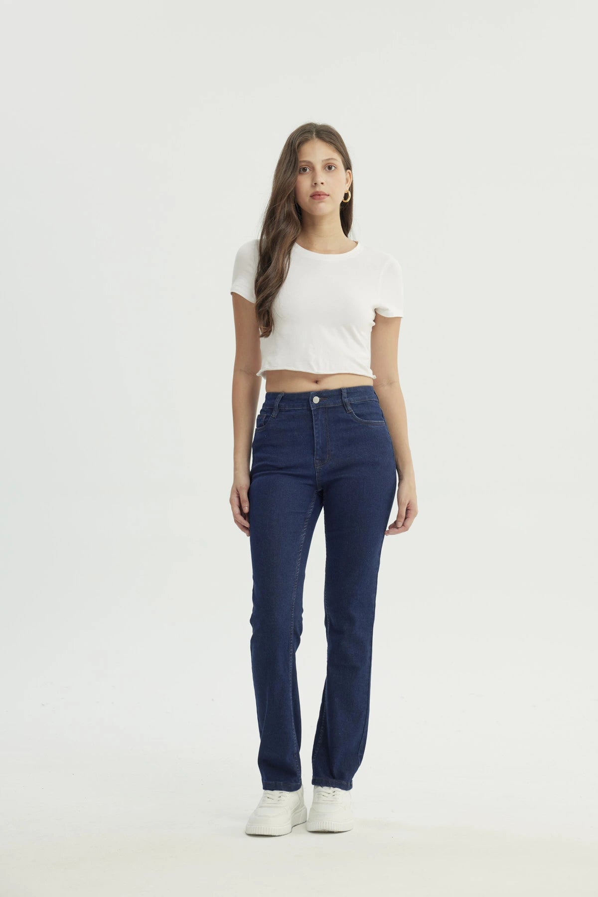 Jeans Slim Mujer Azul Oscuro