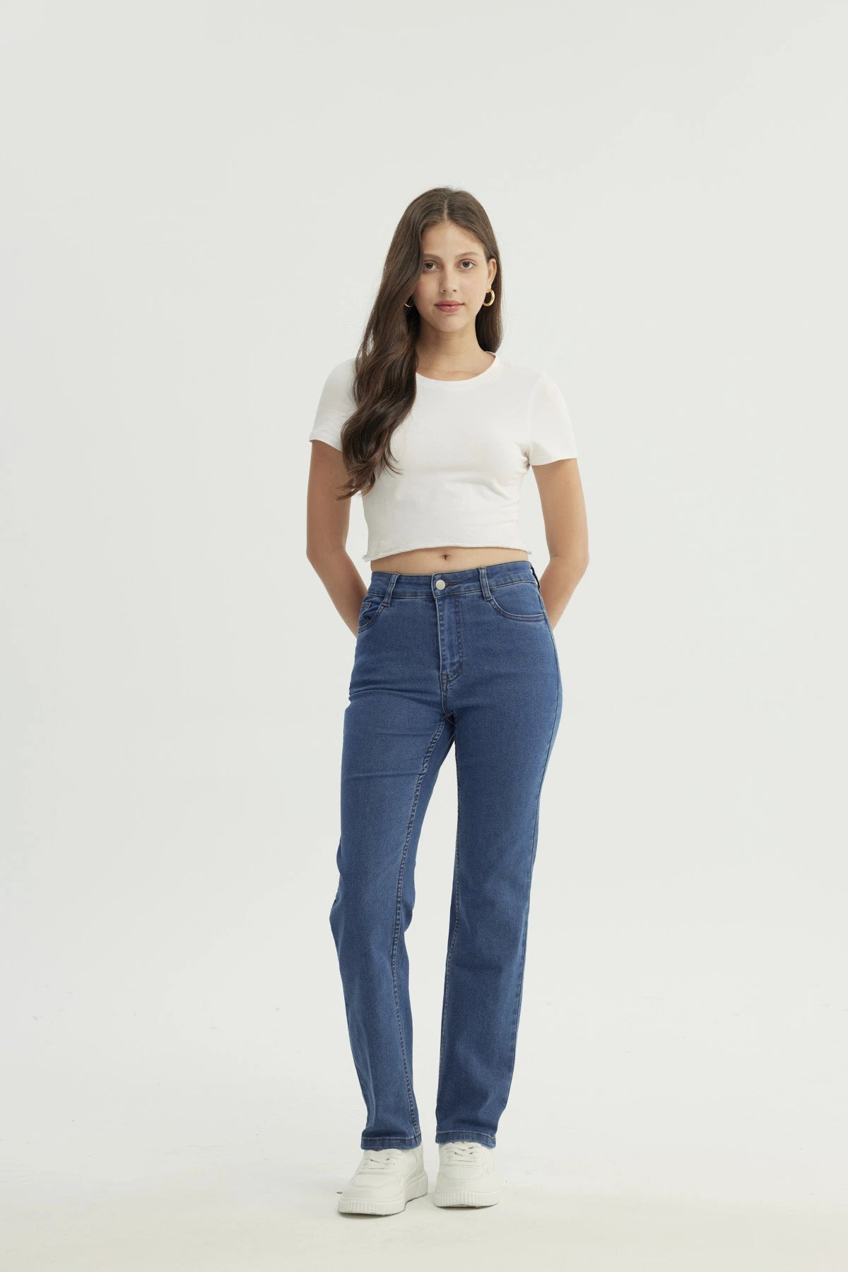 Jeans Slim Mujer Azul
