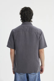 Camisa Regular Hombre Gris Oscuro