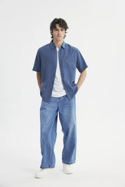 Camisa Regular Hombre Azul