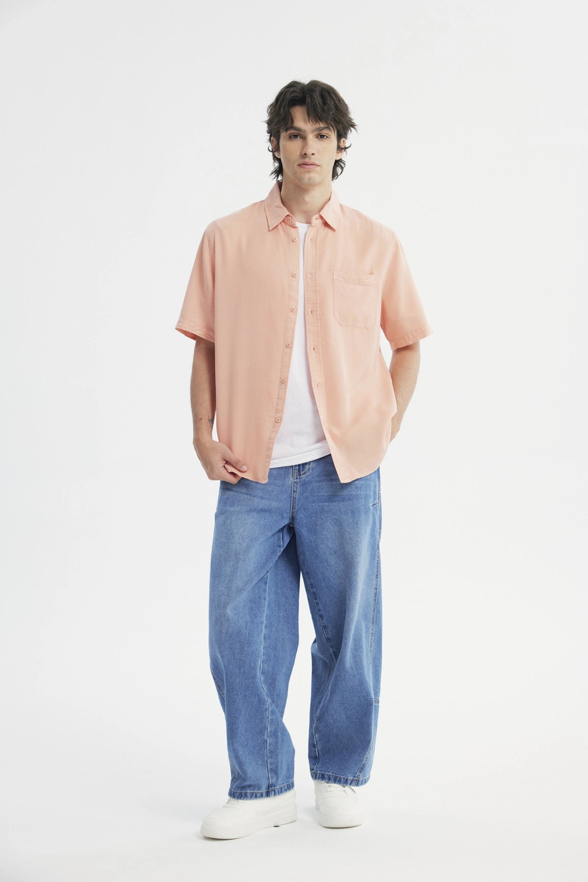 Camisa Regular Hombre Rosado
