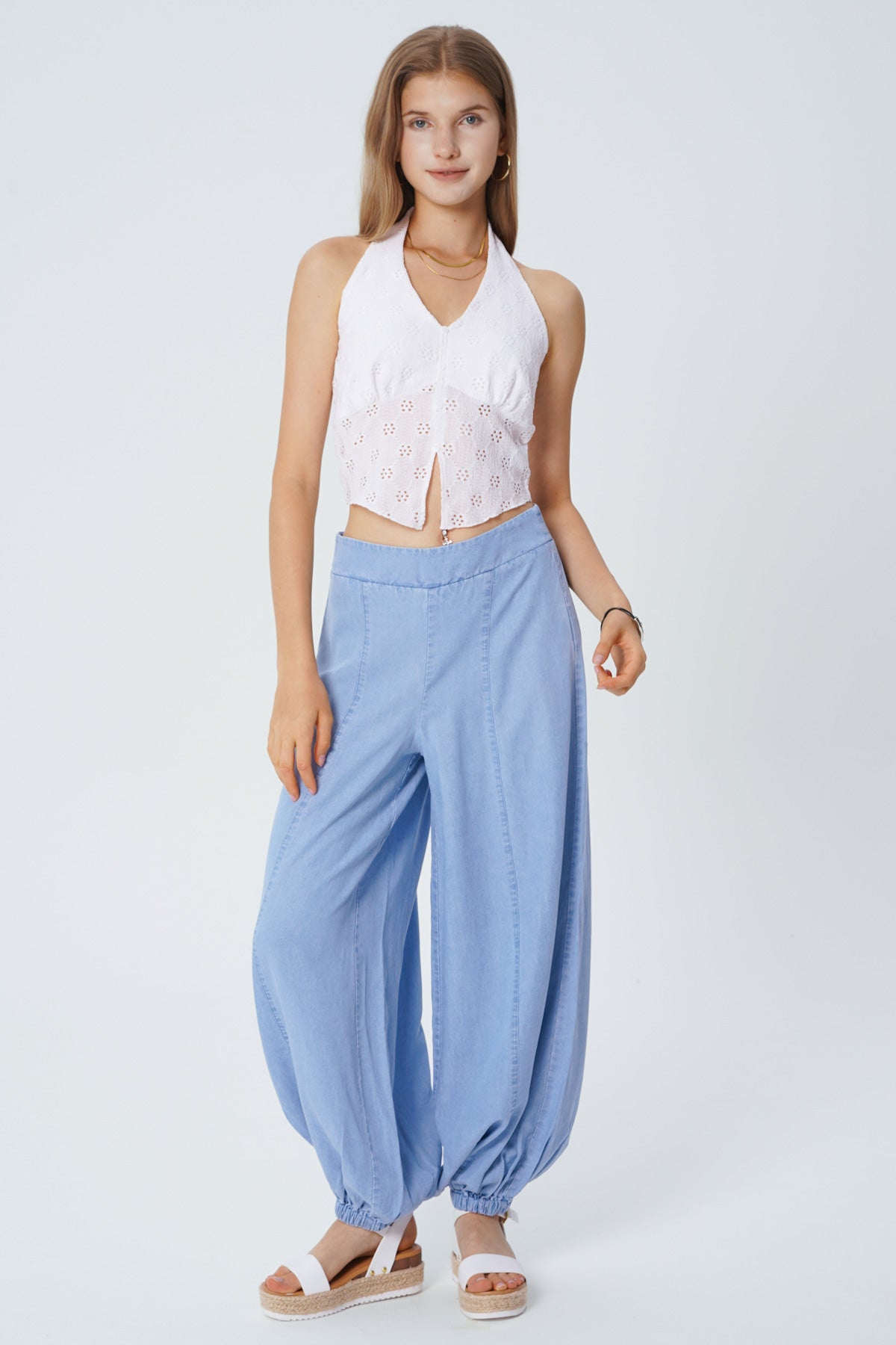 Jeans Mom Mujer Azul Claro