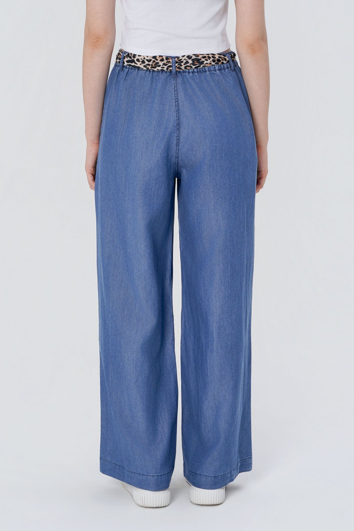 Jeans Moda Wide Leg Mujer Azul