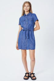 Vestido Falda Midi Niña Azul Oscuro