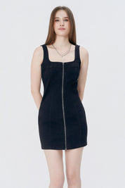 Vestido Falda Midi Mujer Negro