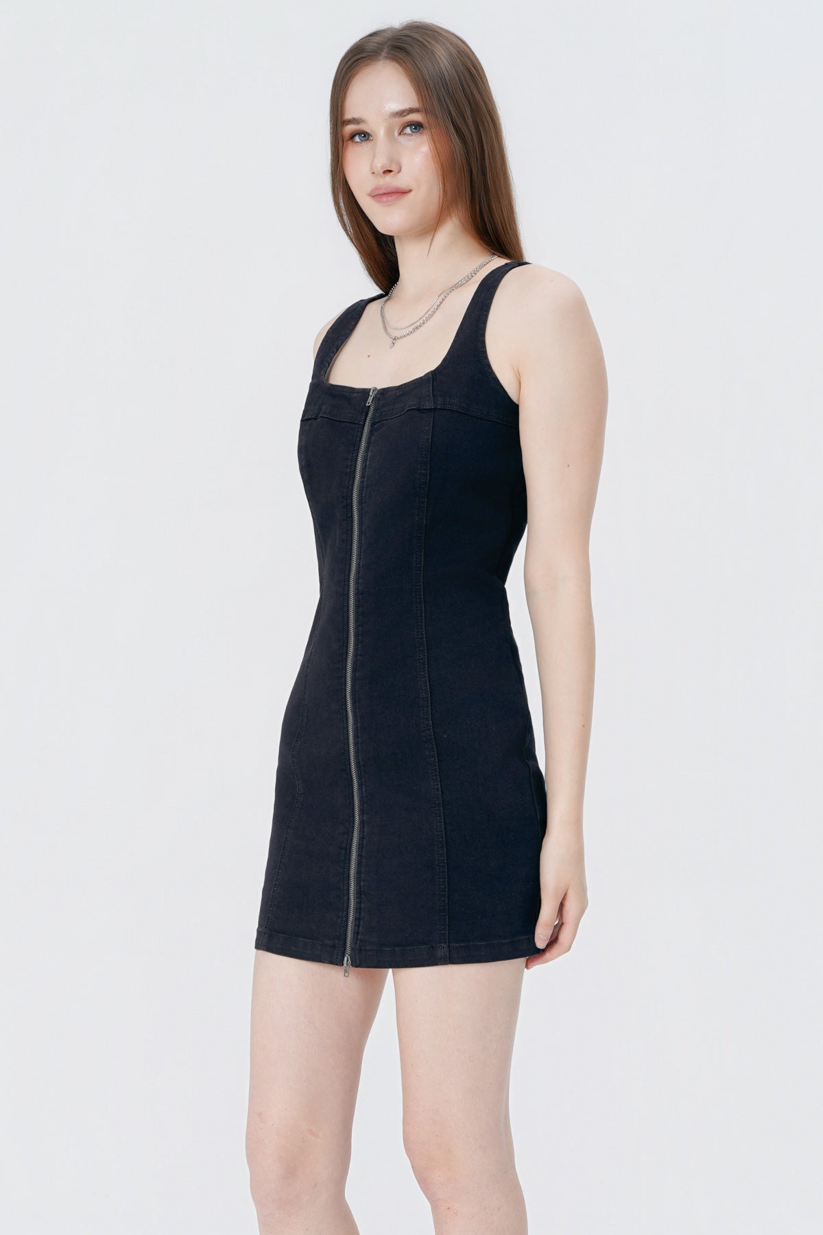 Vestido Falda Midi Mujer Negro