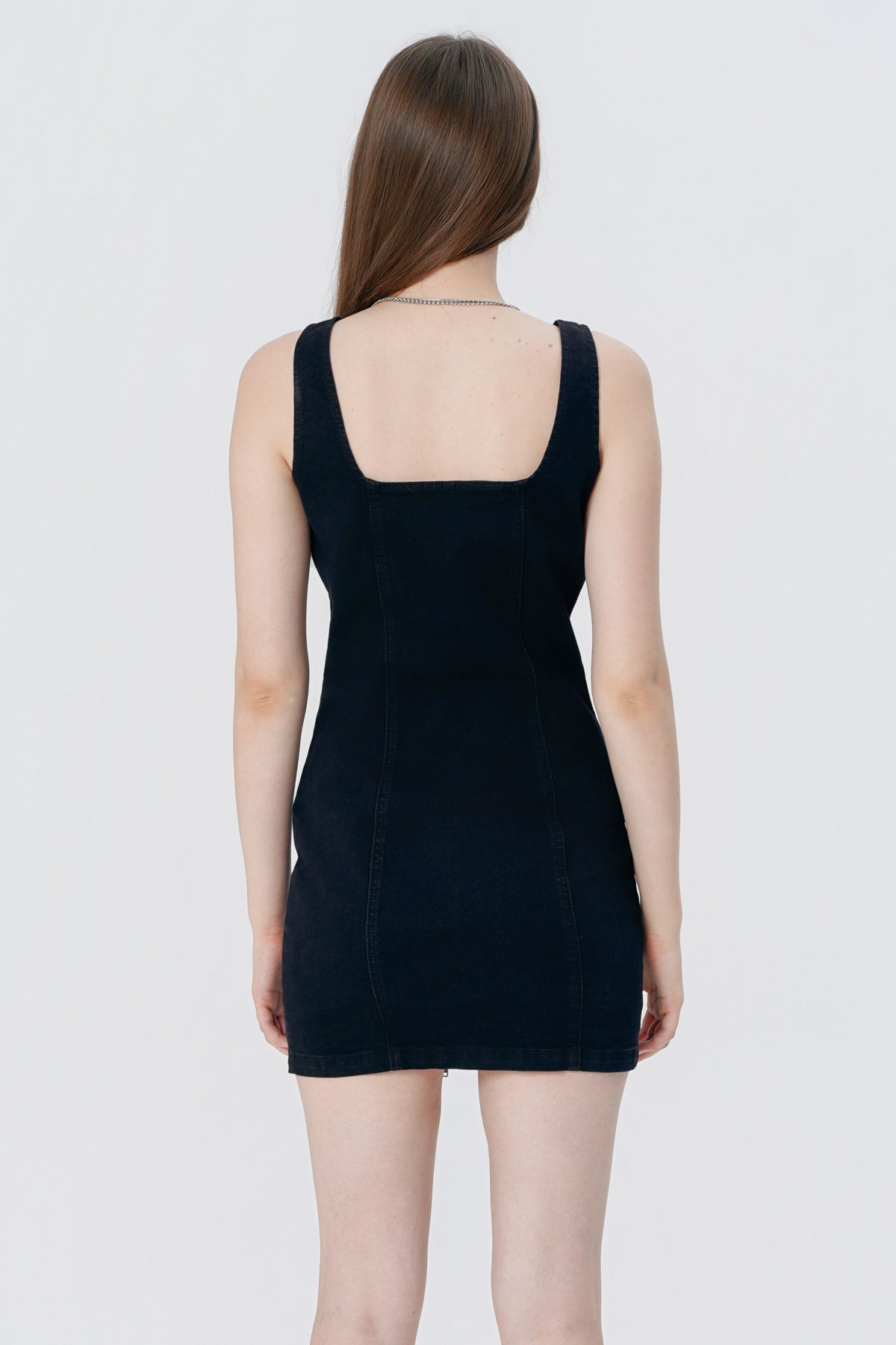 Vestido Falda Midi Mujer Negro
