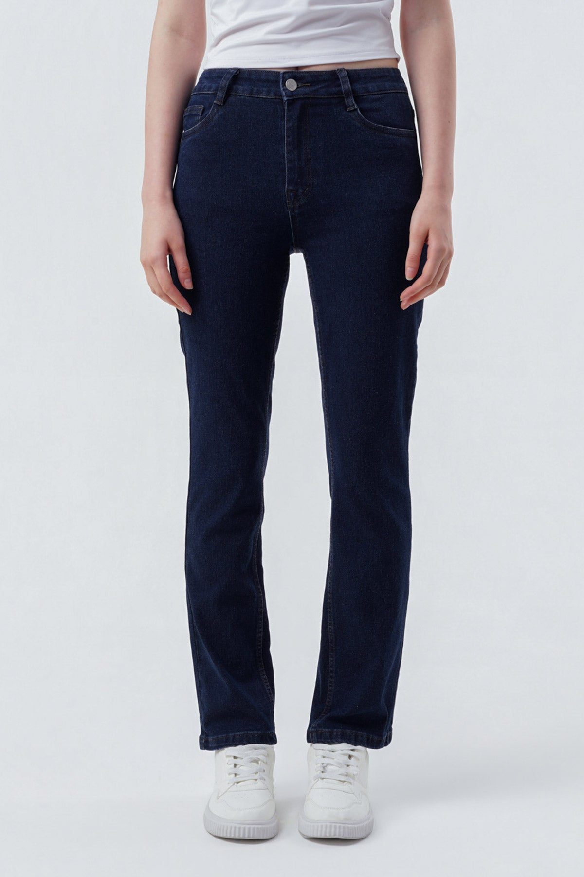 Jeans Slim Mujer Azul Oscuro