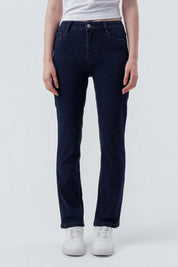 Jeans Slim Mujer Azul Oscuro