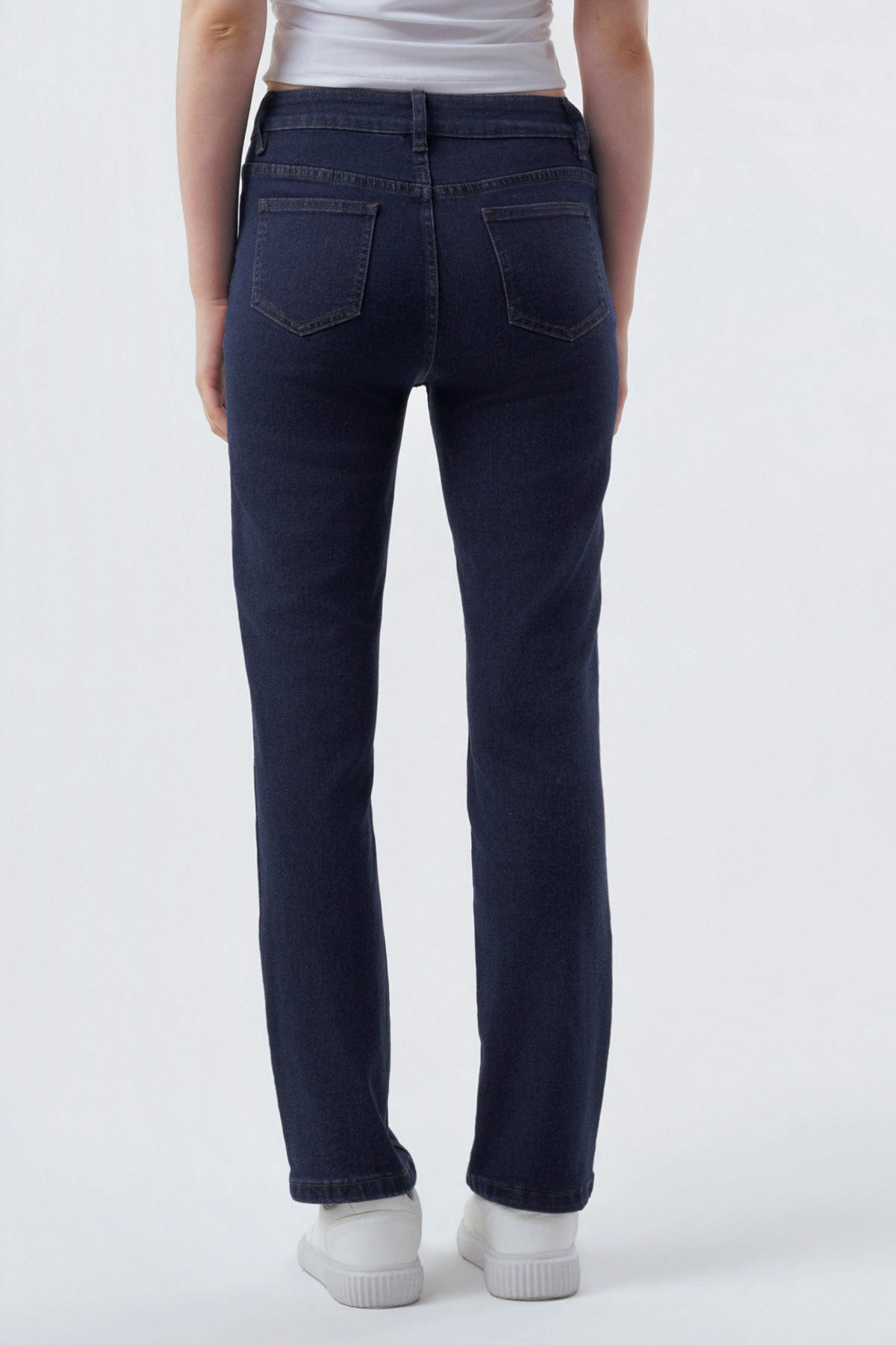 Jeans Slim Mujer Azul Oscuro