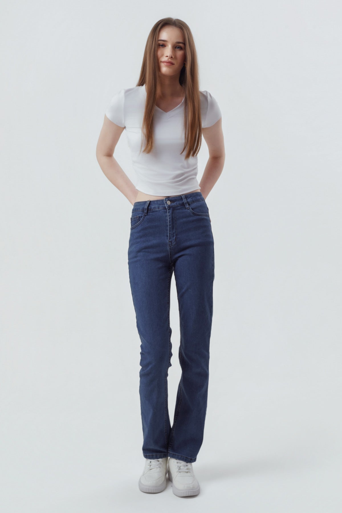 Jeans Slim Mujer Azul
