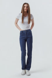Jeans Slim Mujer Azul