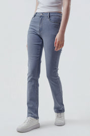 Jeans Slim Mujer Azul Claro
