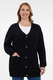 Chaleco Mujer Acanalado Negro I