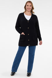 Chaleco Mujer Acanalado Negro I