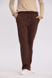 Pantalón Buzo Mujer Flare Clásico Café