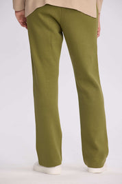 Pantalón Buzo Mujer Flare Clásico Verde