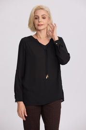 Blusa Mujer Crep Negro