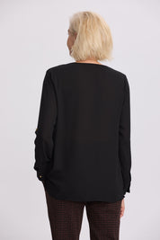 Blusa Mujer Crep Negro