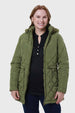 Parka Mujer Con Rombos Verde