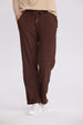 Pantalón Buzo Mujer Detalle Strass Café