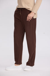 Pantalón Buzo Mujer Detalle Strass Café