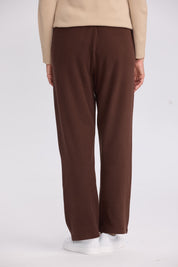 Pantalón Buzo Mujer Detalle Strass Café