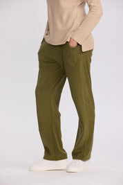 Pantalón Buzo Mujer Detalle Strass Verde