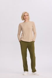 Pantalón Buzo Mujer Detalle Strass Verde