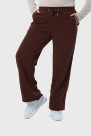 Pantalón Buzo Mujer Calce Recto Café