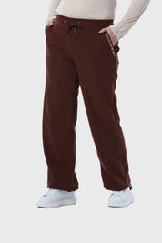Pantalón Buzo Mujer Calce Recto Café