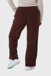 Pantalón Buzo Mujer Calce Recto Café